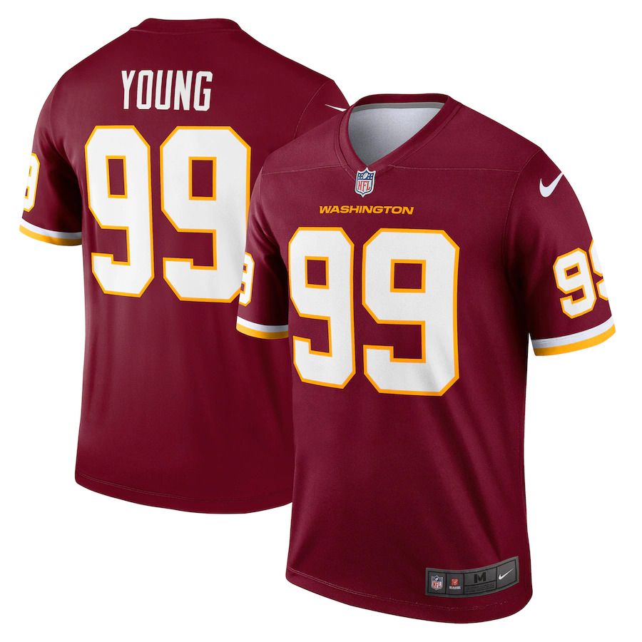 Men Washington Redskins 99 Chase Young Nike Burgundy Legend NFL Jersey